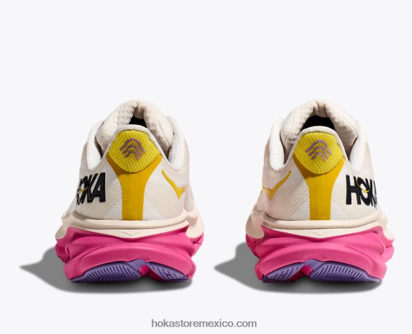 mujer Hoka clifton 9 62T0RT7 ponche de huevo/blanco de blanco