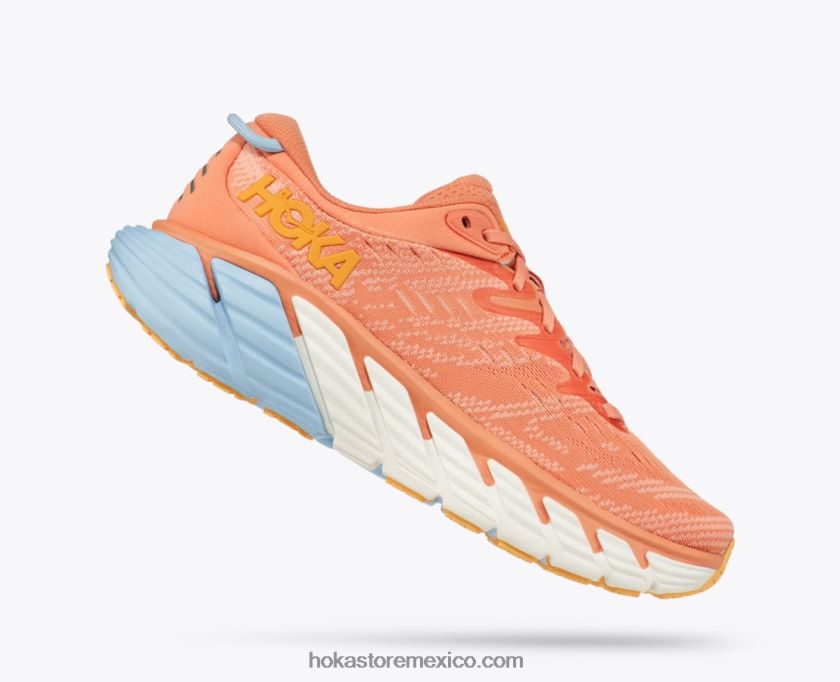 mujer Hoka gaviota 4 62T0RT19 parfait de coral de concha/melocotón