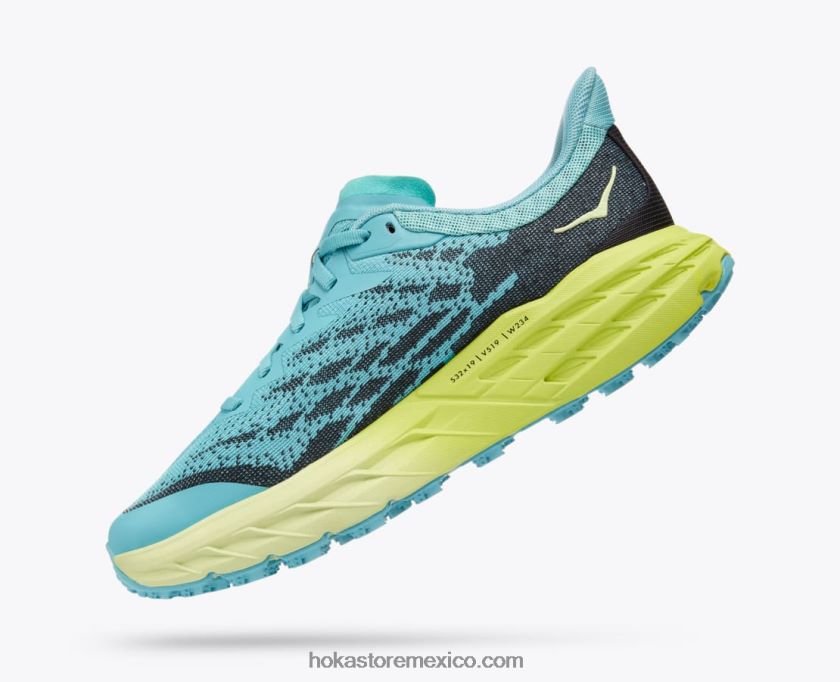 mujer Hoka cabra rápida 5 62T0RT105 sombra costera/resplandor verde