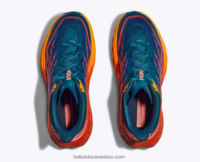 mujer Hoka cabra rápida 5 62T0RT237 coral azul/camelia