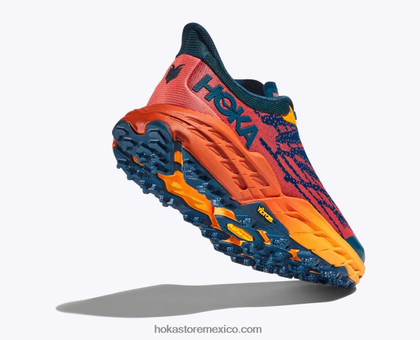 mujer Hoka cabra rápida 5 62T0RT237 coral azul/camelia