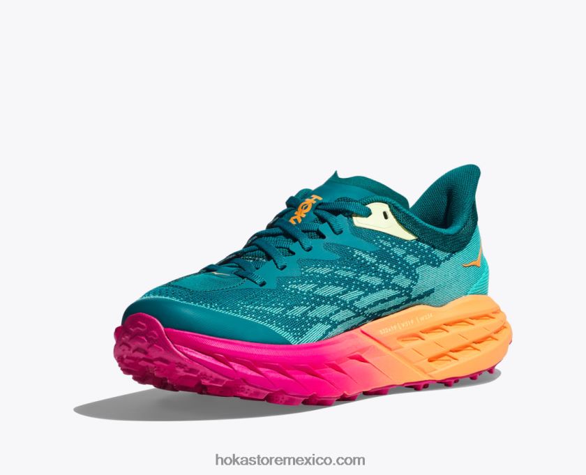 mujer Hoka cabra rápida 5 62T0RT242 coral azul/camelia