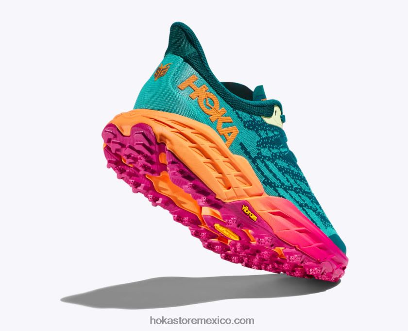 mujer Hoka cabra rápida 5 62T0RT242 coral azul/camelia