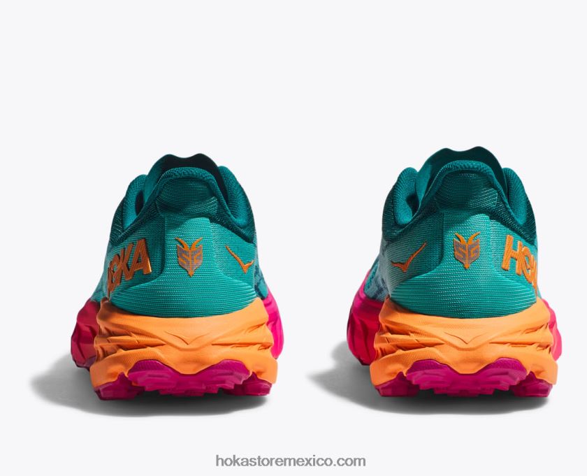 mujer Hoka cabra rápida 5 62T0RT242 coral azul/camelia