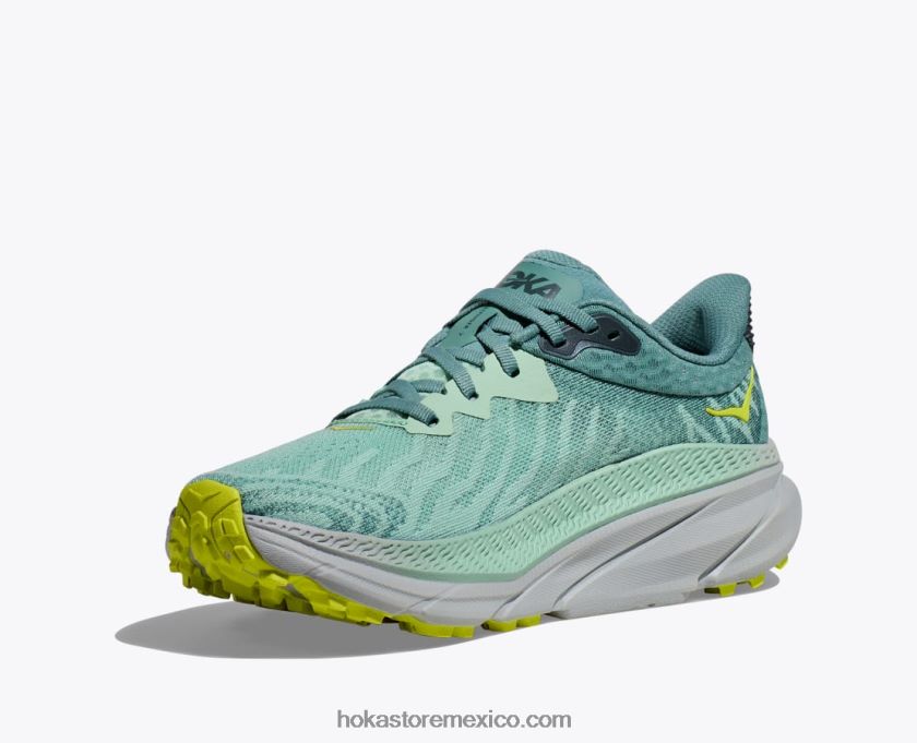 mujer Hoka retador 7 62T0RT253 niebla verde/enrejado