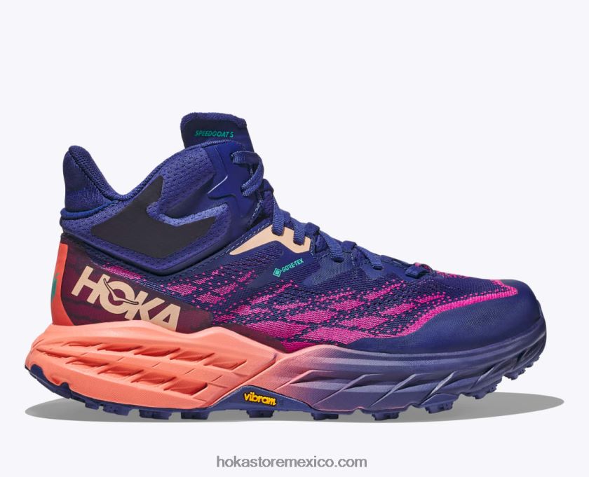 mujer Hoka speedgoat 5 mid gtx 62T0RT97 manantial azul/camelia