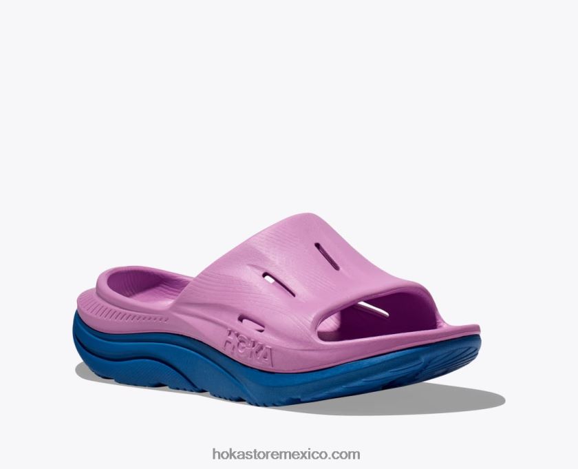 mujer Hoka diapositiva de recuperación ora 3 62T0RT280 ciclamen/cielo costero