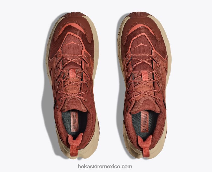 mujer Hoka anacapa baja gtx 62T0RT185 cereza caoba/salsa picante
