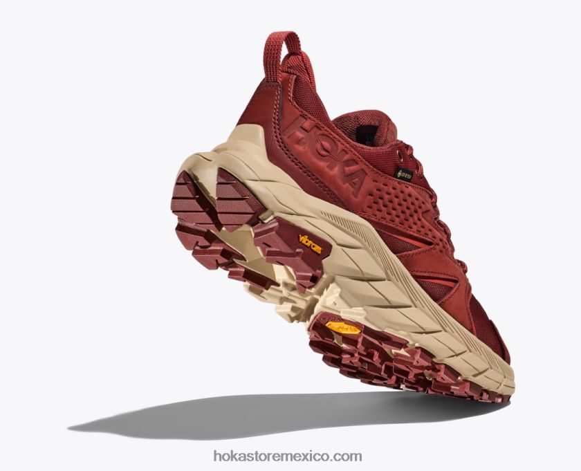 mujer Hoka anacapa baja gtx 62T0RT185 cereza caoba/salsa picante