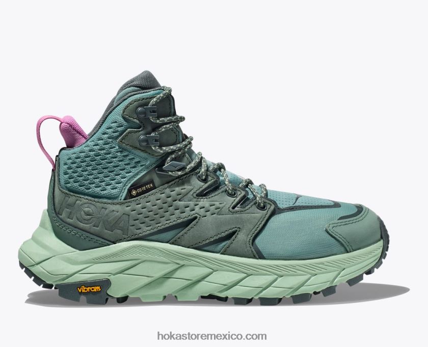 mujer Hoka anacapa mid gtx 62T0RT165 enrejado/verde niebla