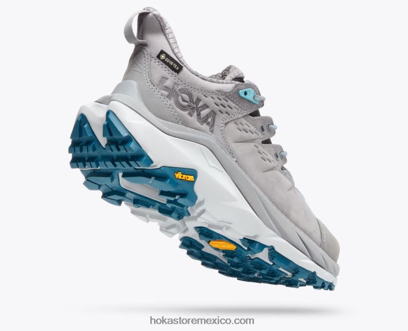 mujer Hoka kaha 2 baja gtx 62T0RT189 piel de tiburón/coral azul