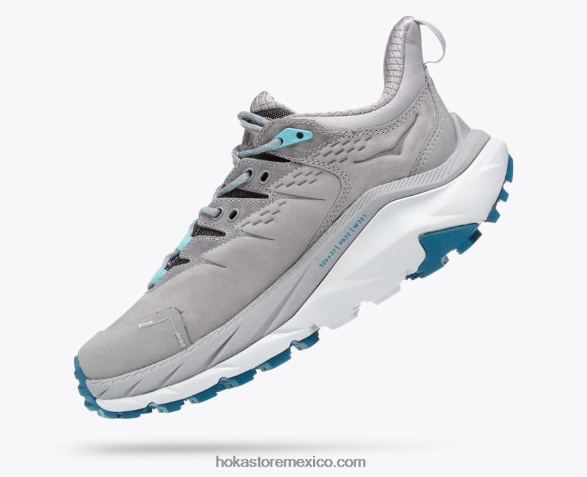 mujer Hoka kaha 2 baja gtx 62T0RT189 piel de tiburón/coral azul