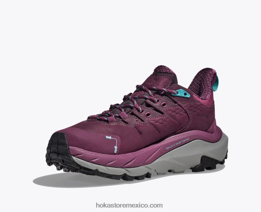 mujer Hoka kaha 2 baja gtx 62T0RT190 vino de uva/sombra costera