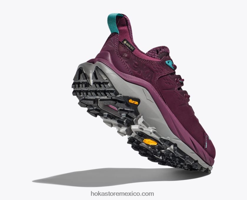 mujer Hoka kaha 2 baja gtx 62T0RT190 vino de uva/sombra costera