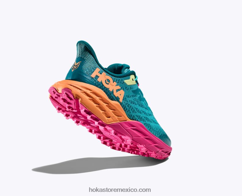 niños Hoka cabra rápida 5 62T0RT678 Castlerock/naranja vibrante