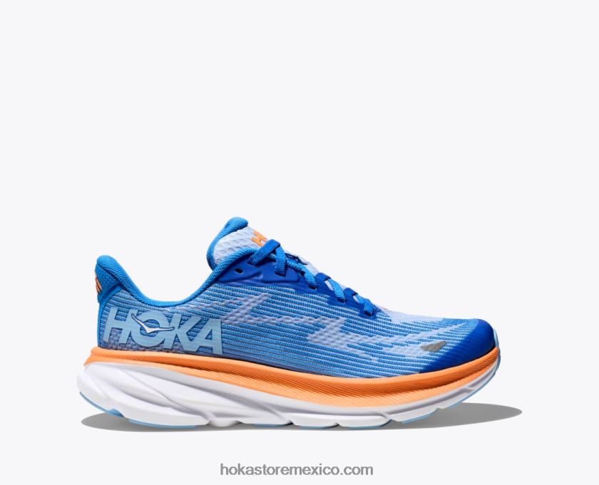 niños Hoka clifton 9 62T0RT674 cielo costero/todos a bordo