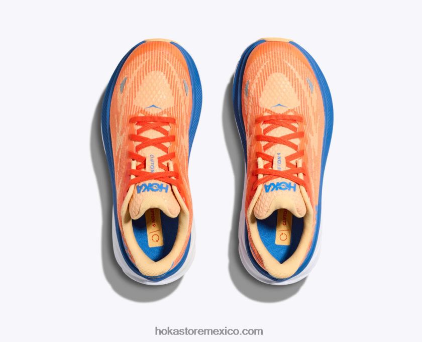 niños Hoka clifton 9 62T0RT676 cielo costero/todos a bordo