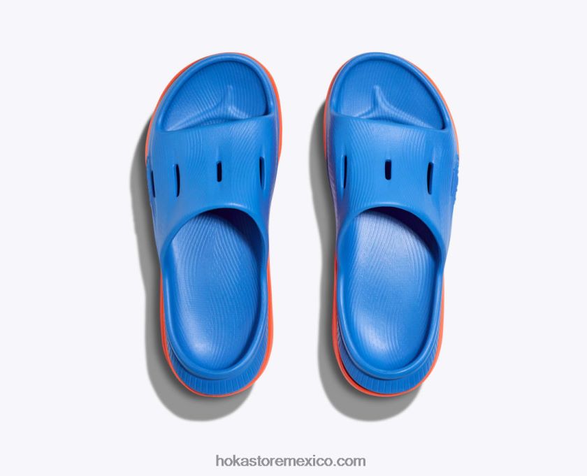 niños Hoka diapositiva de recuperación ora 3 62T0RT680 cielo costero/naranja vibrante