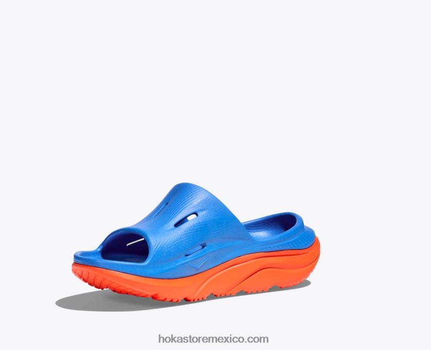 niños Hoka diapositiva de recuperación ora 3 62T0RT680 cielo costero/naranja vibrante